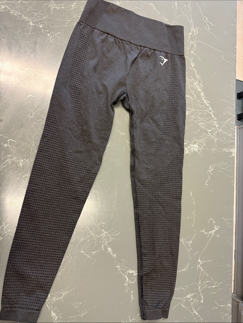 Gymshark Black Seamless Performance Leggings with Textured Panels
